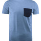 Portwillow Pocket T-Shirt - Light Blue Melange