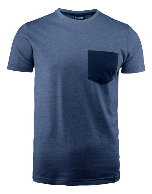 Portwillow Pocket T-Shirt - Dark Blue Melange