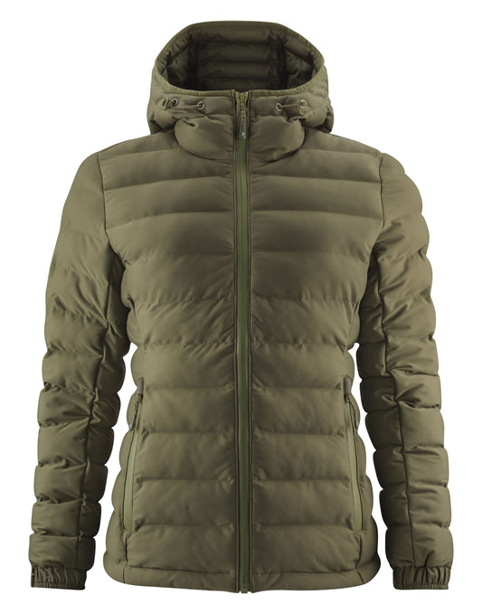 Ladies Woodlake Heights Padded Jacket - Moss Green