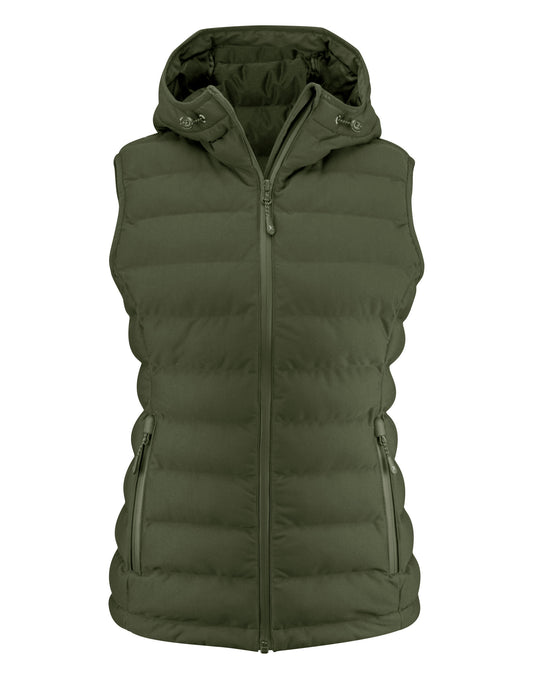 Ladies Woodlake Heights Padded Vest - Moss Green