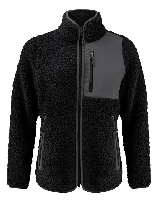 Ladies Kingsley Sherpa Full Zip Fleece - Black