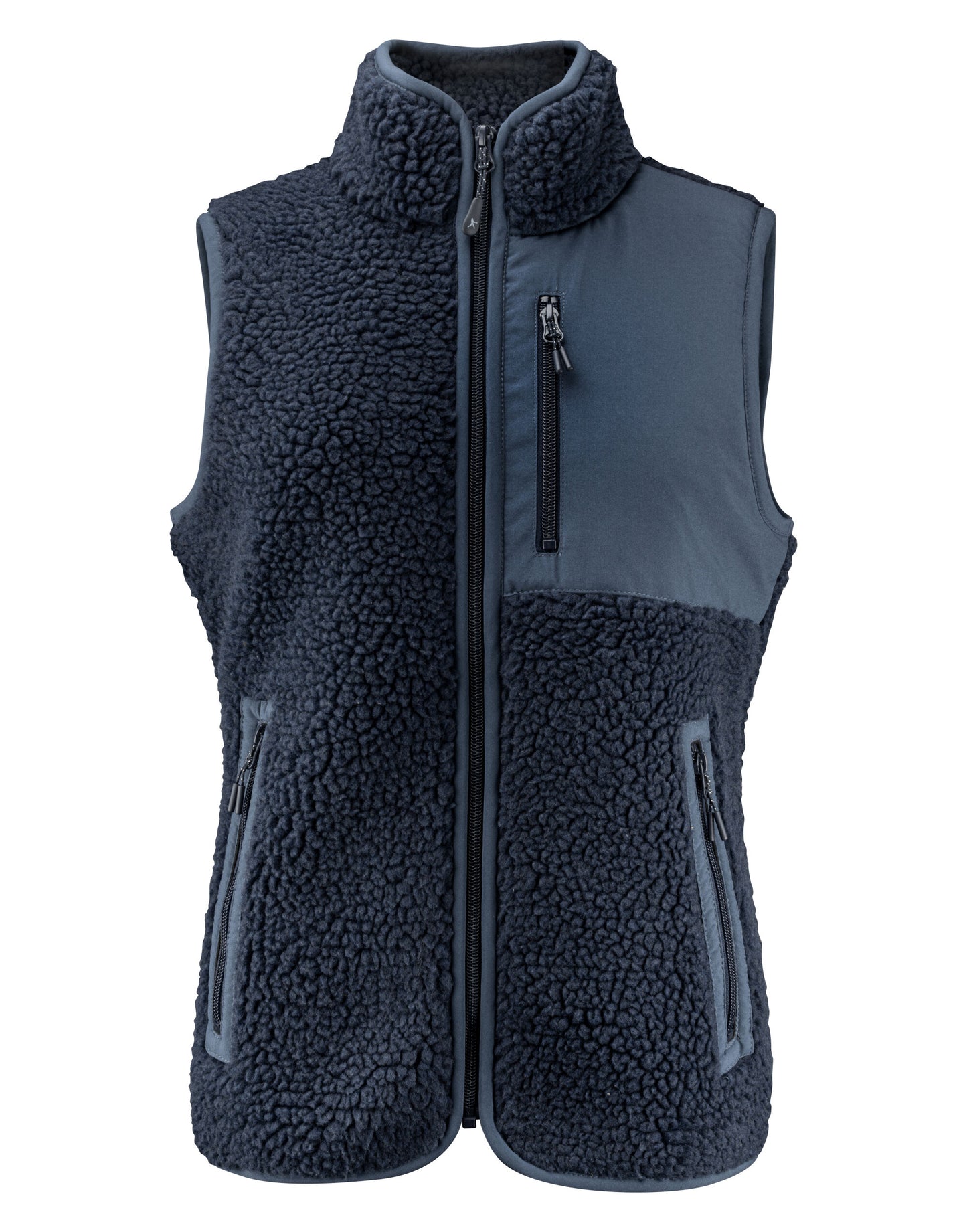 Ladies Kingsley Sherpa Fleece Vest - Navy