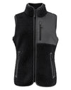 Ladies Kingsley Sherpa Fleece Vest - Black