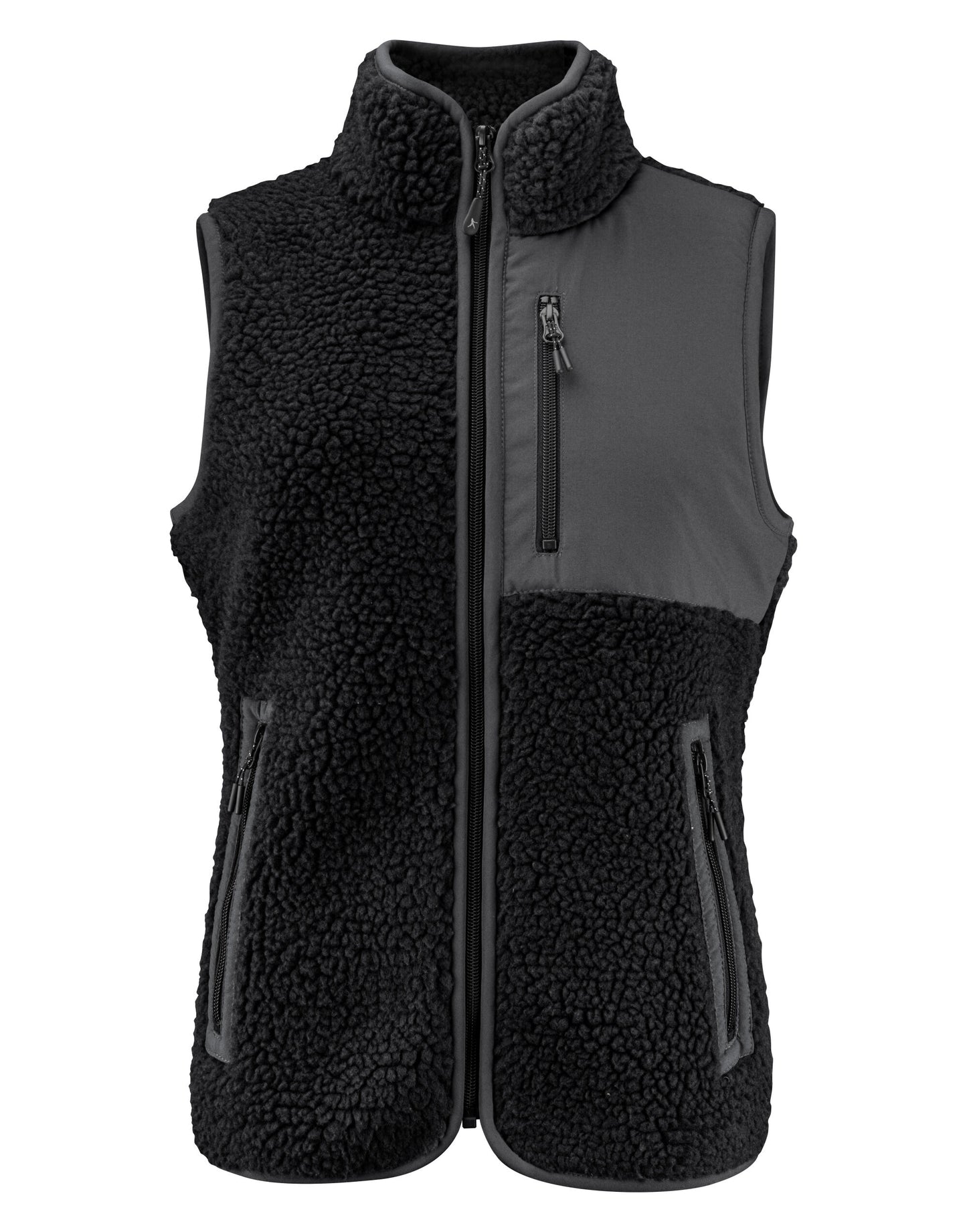 Ladies Kingsley Sherpa Fleece Vest - Black
