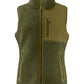 Ladies Kingsley Sherpa Fleece Vest - Moss Green
