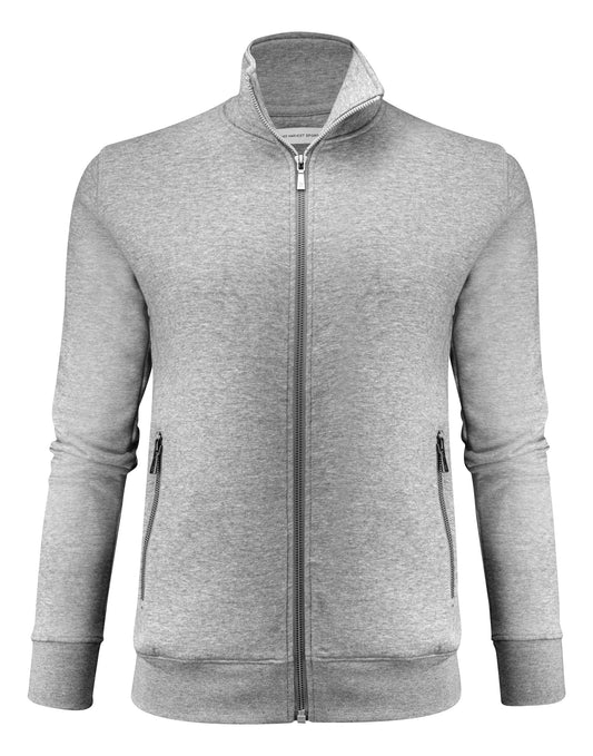 Ladies Melville Heights Full Zip Sweater - Grey Melange