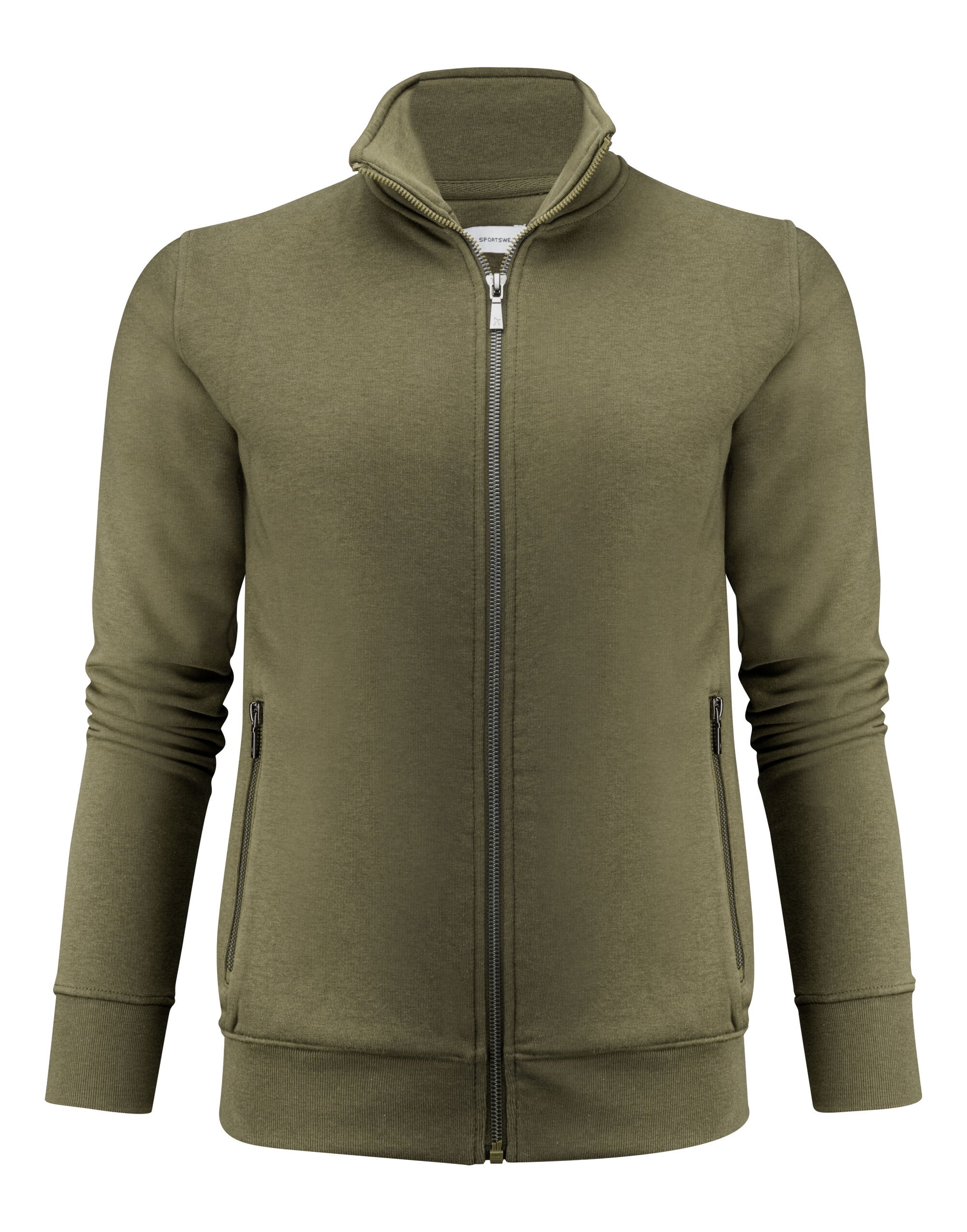 Ladies Melville Heights Full Zip Sweater - Moss Green