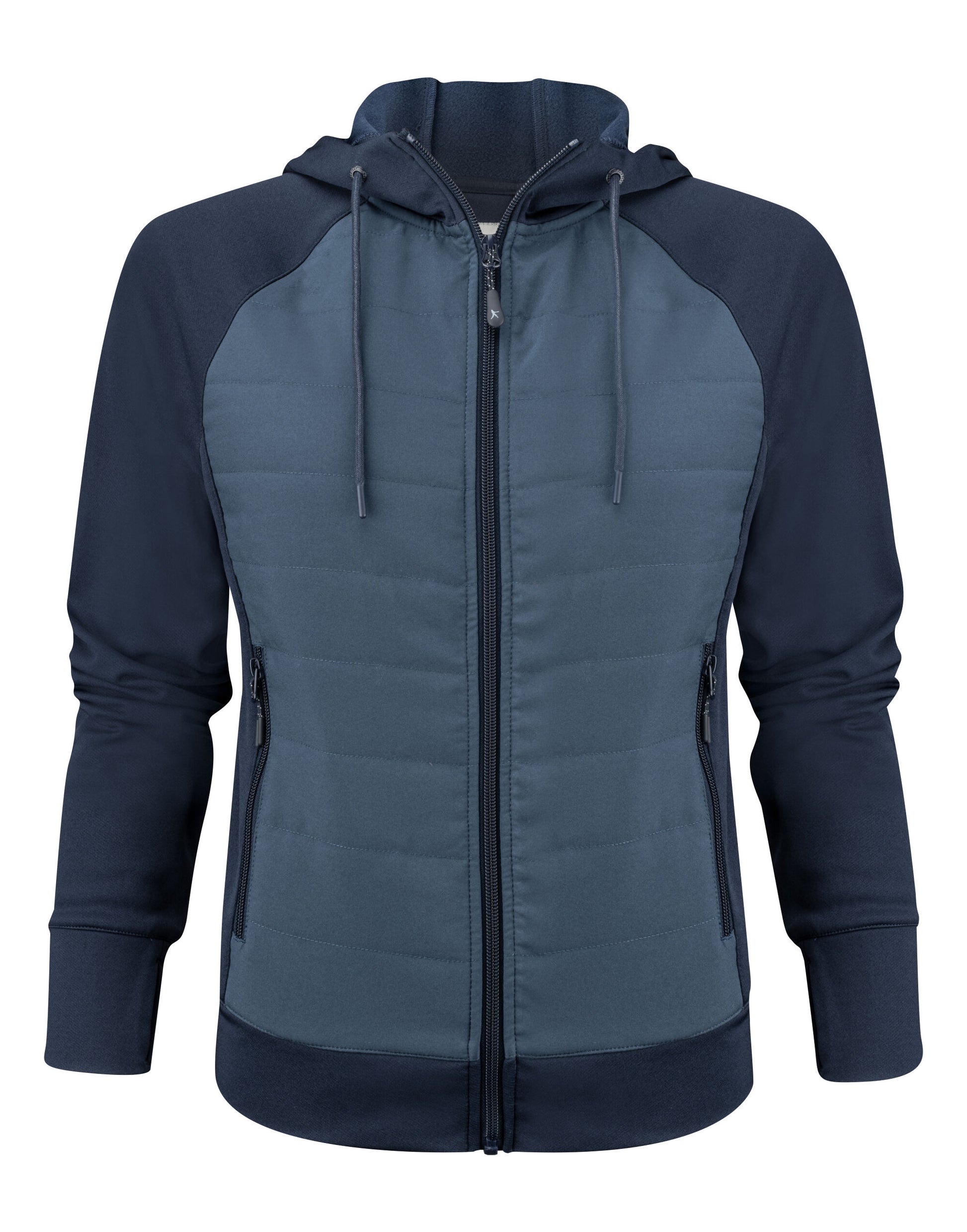 Ladies Keyport Full Zip Hooded Hybrid Jacket - Navy