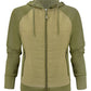 Ladies Keyport Full Zip Hooded Hybrid Jacket - Moss Green