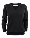 Ashland V-Neck Ladies Knit - Black