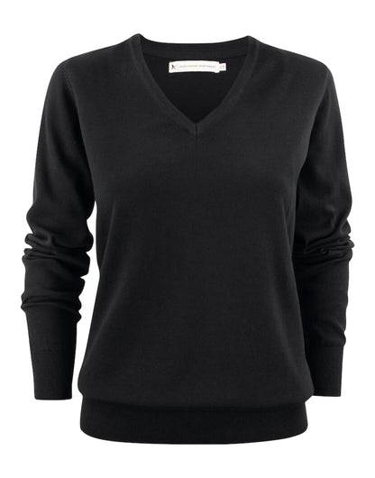 Ashland V-Neck Ladies Knit - Black