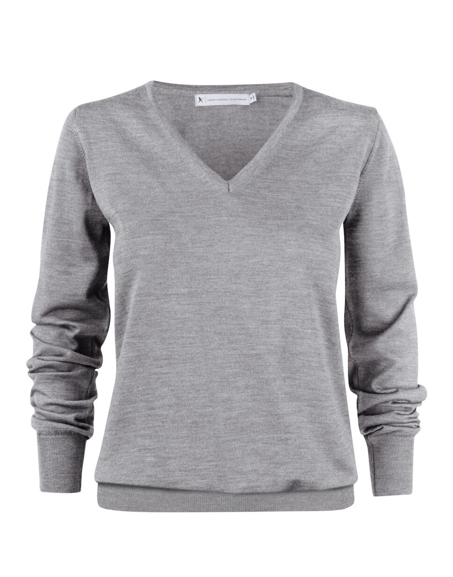 Ladies Westmore V Jumper - Grey Melange