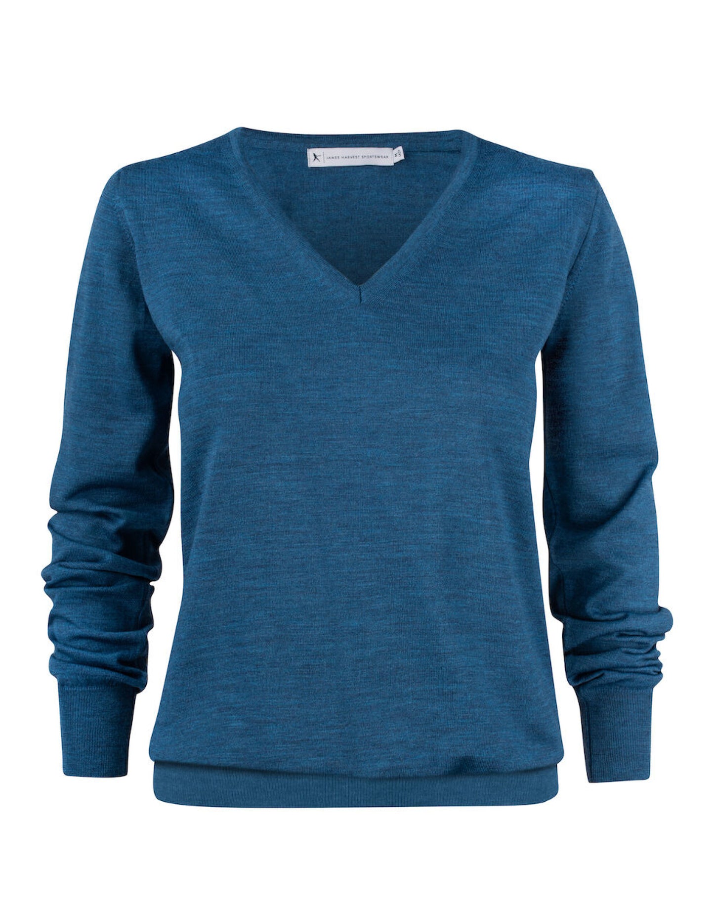 Ladies Westmore V Jumper - Petrol Melange