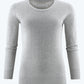 Ashland U-Neck Ladies Knit - Grey Melange