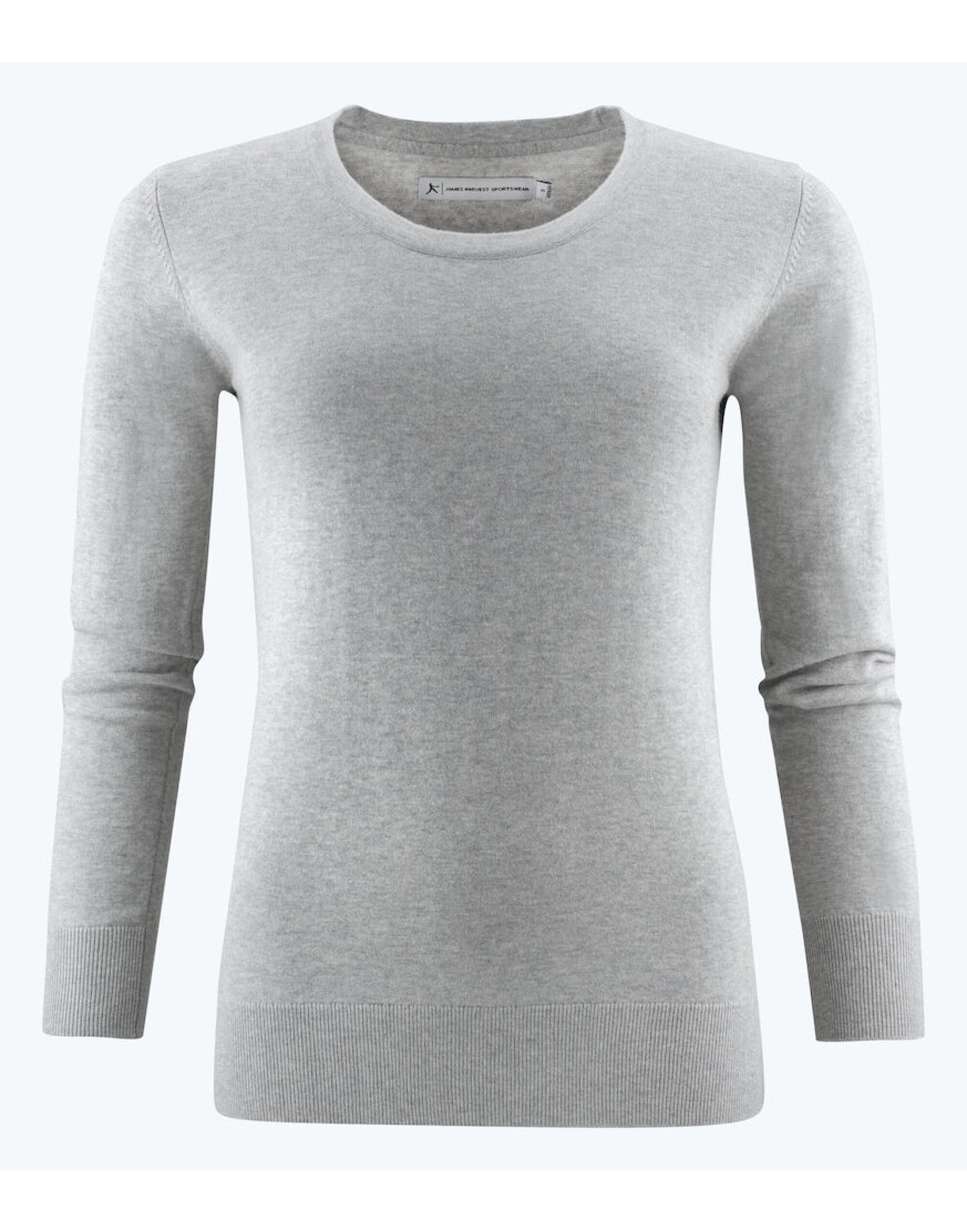 Ashland U-Neck Ladies Knit - Grey Melange