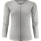 Ladies Knitted Cardigan - Grey Melange