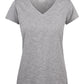 Whailford V-Neck Ladies T - Grey Melange