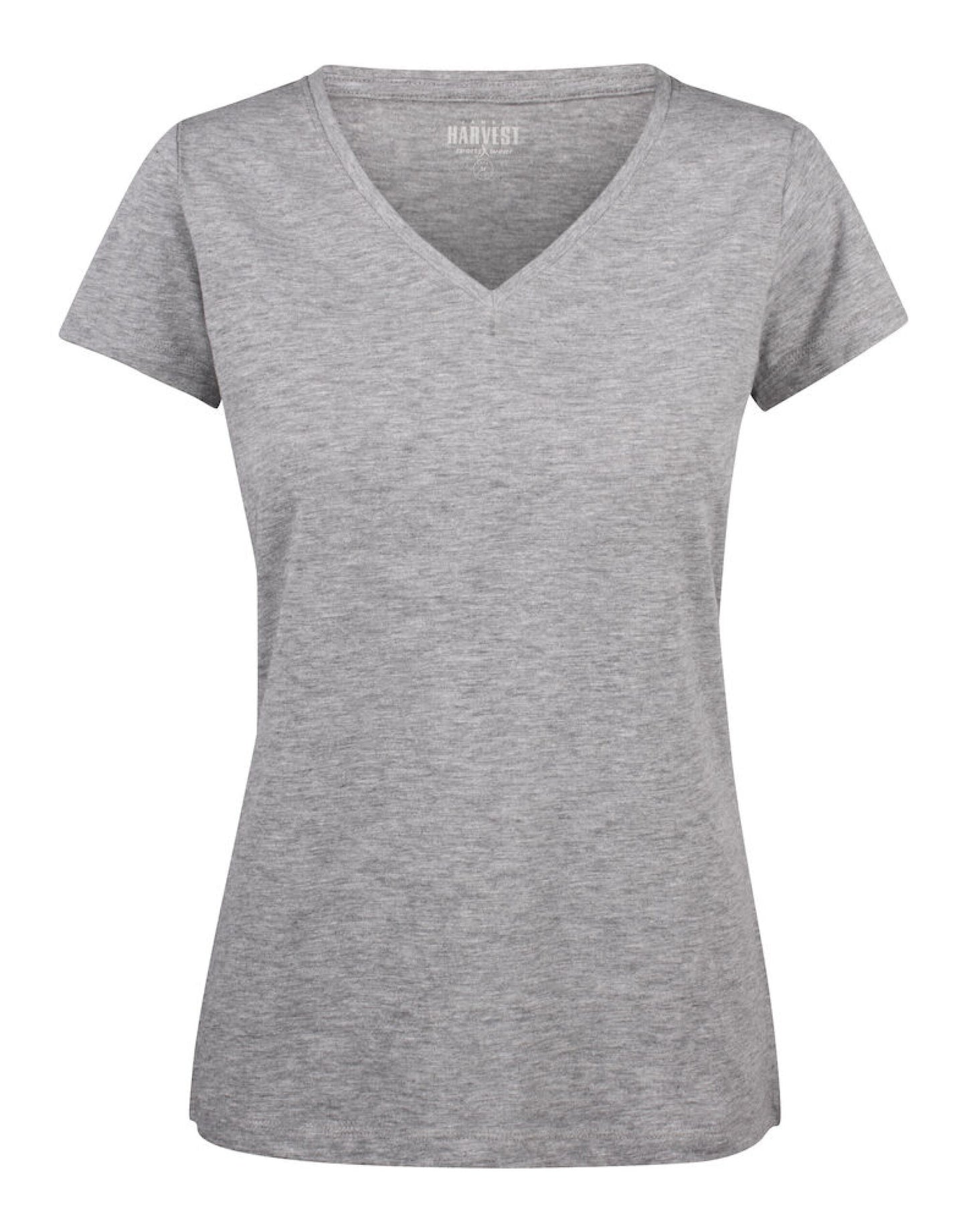 Whailford V-Neck Ladies T - Grey Melange