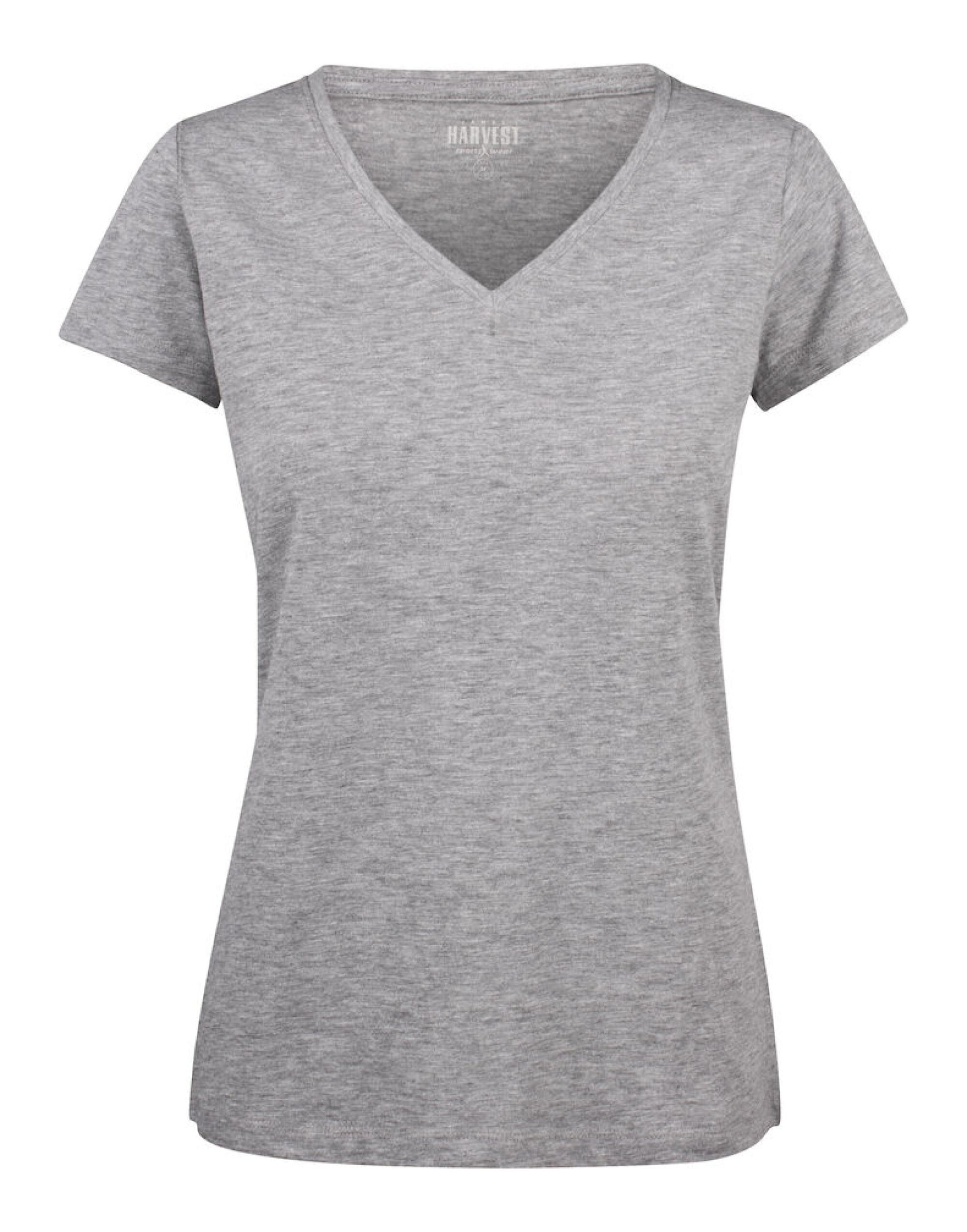 Whailford V-Neck Ladies T - Grey Melange