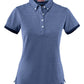 Larkford Ladies Pique Polo - Dark Blue Melange