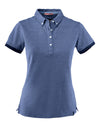 Larkford Ladies Pique Polo - Dark Blue Melange