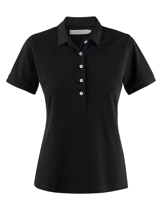 Ladies Sunset Pique Polo - Black