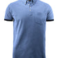 Larkford Pique Polo Shirt - Light Blue Melange