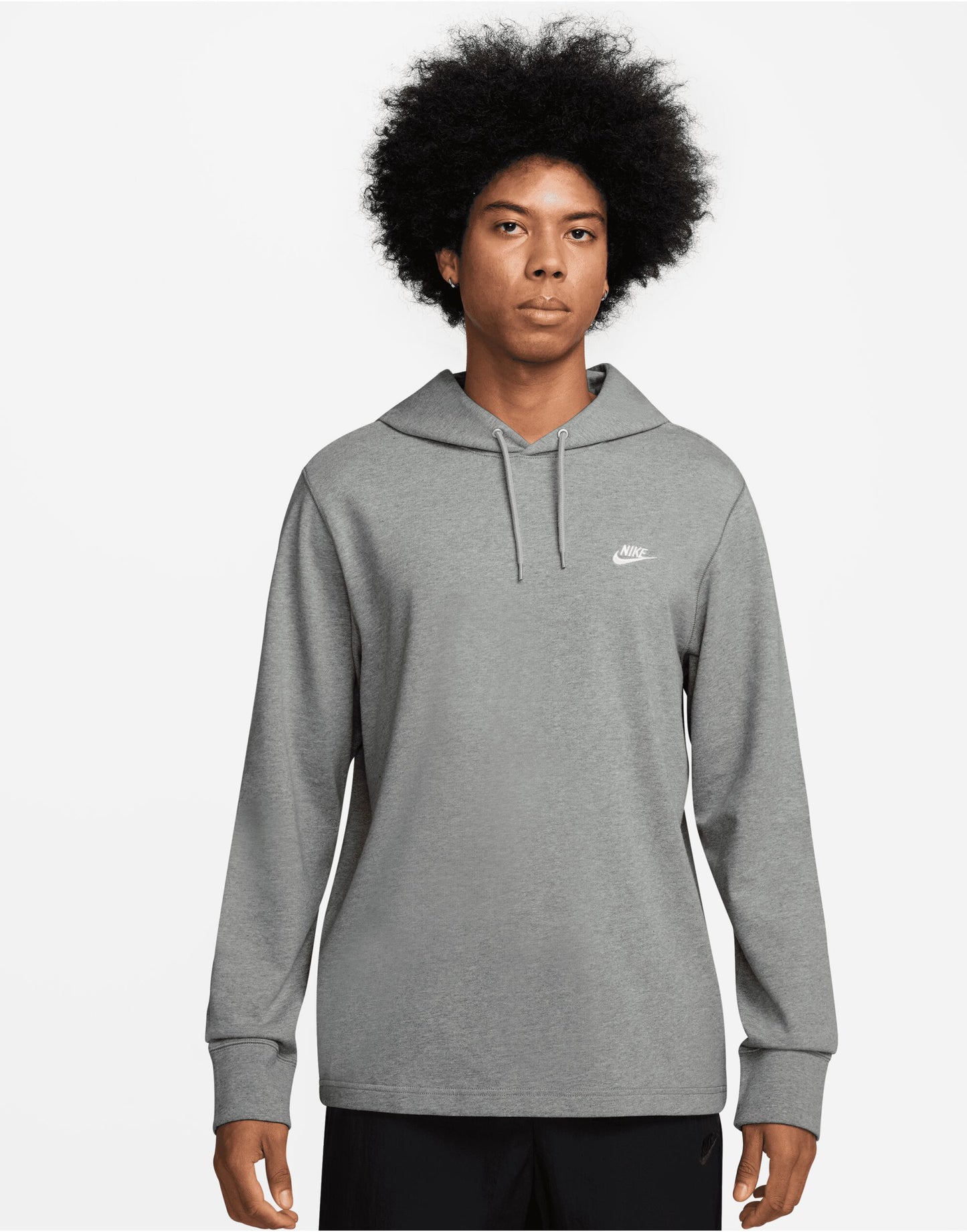 Club Knit Hoodie - Dark Grey Heather/White