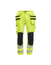 Craftsman Trousers Stretch Hi-Vis - Yellow/Black