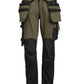 Women's Craftsman Trousers Stretch - Olive Green/Black