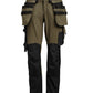 Craftsman Trouser 4-Way Stretch - Olive Green/Black