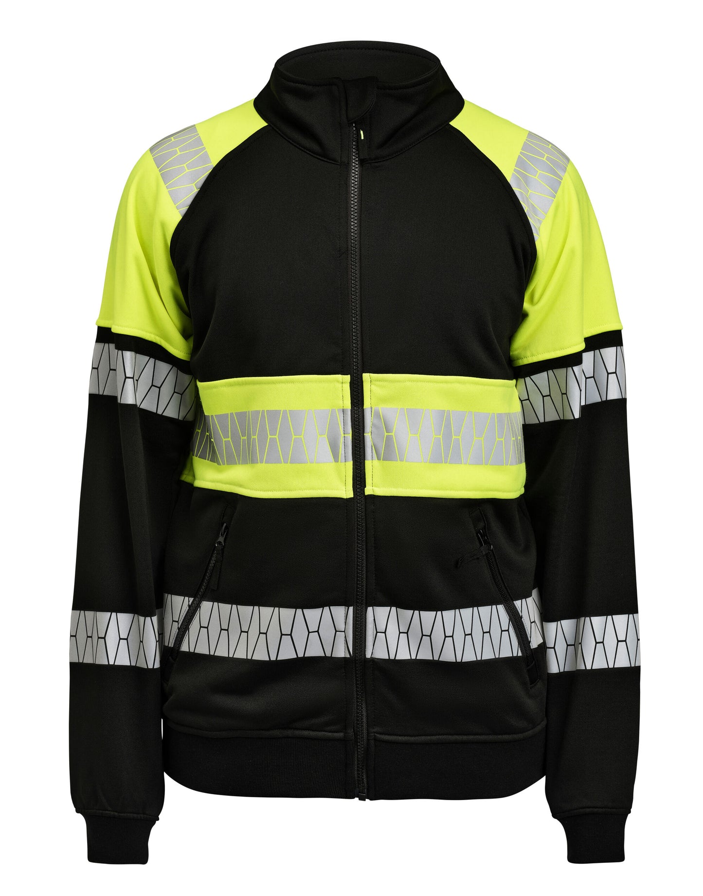 Sweatshirt Full-Zip Hi-Vis - Black/Yellow