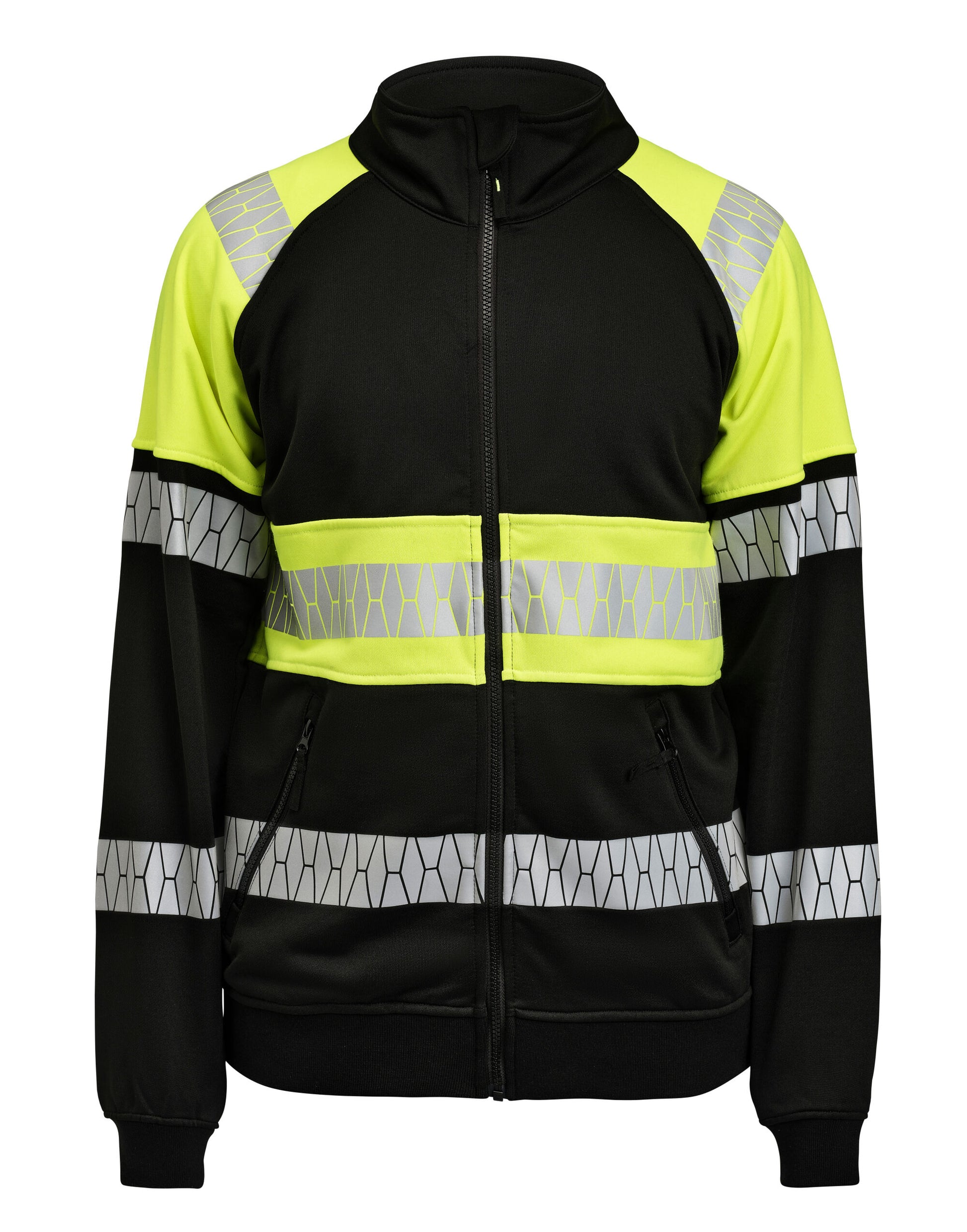 Sweatshirt Full-Zip Hi-Vis - Black/Yellow