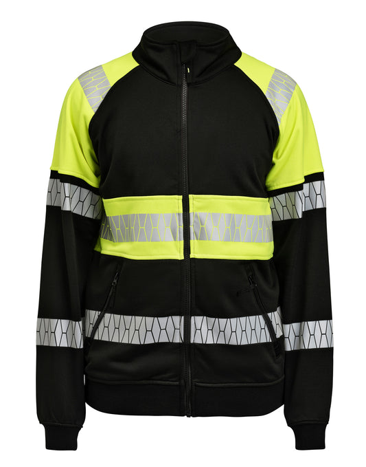 Sweatshirt Full-Zip Hi-Vis - Black/Yellow