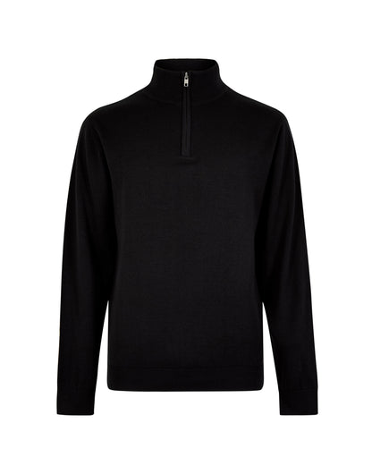 Regular Fit Arundel 1/4 Zip Sweater - Black