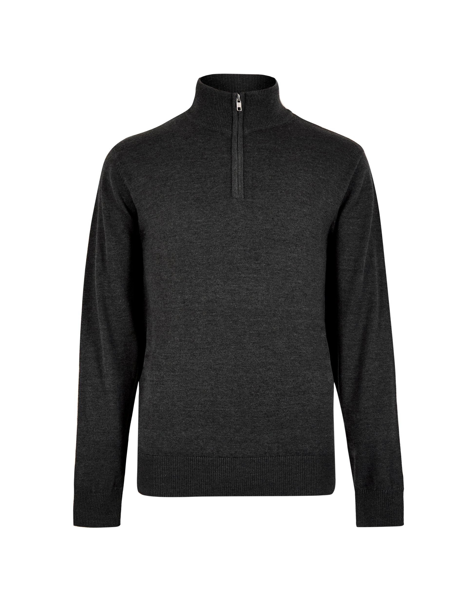 Regular Fit Arundel 1/4 Zip Sweater - Graphite