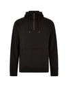 Regular Fit 1/4 Zip Hoodie - Black