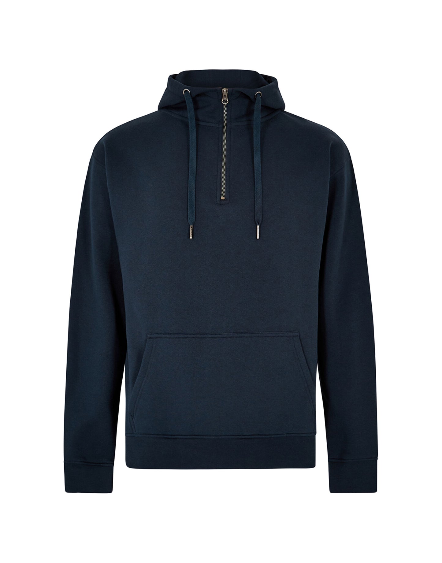 Regular Fit 1/4 Zip Hoodie - Navy