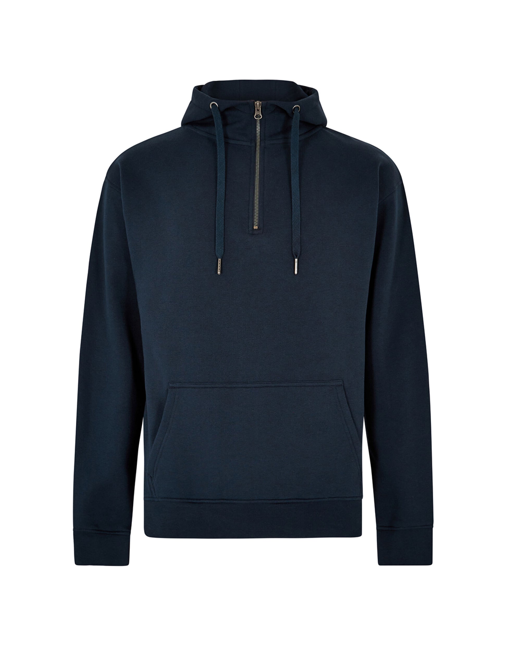 Regular Fit 1/4 Zip Hoodie - Navy