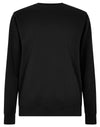 Regular Fit Pique Sweatshirt - Black