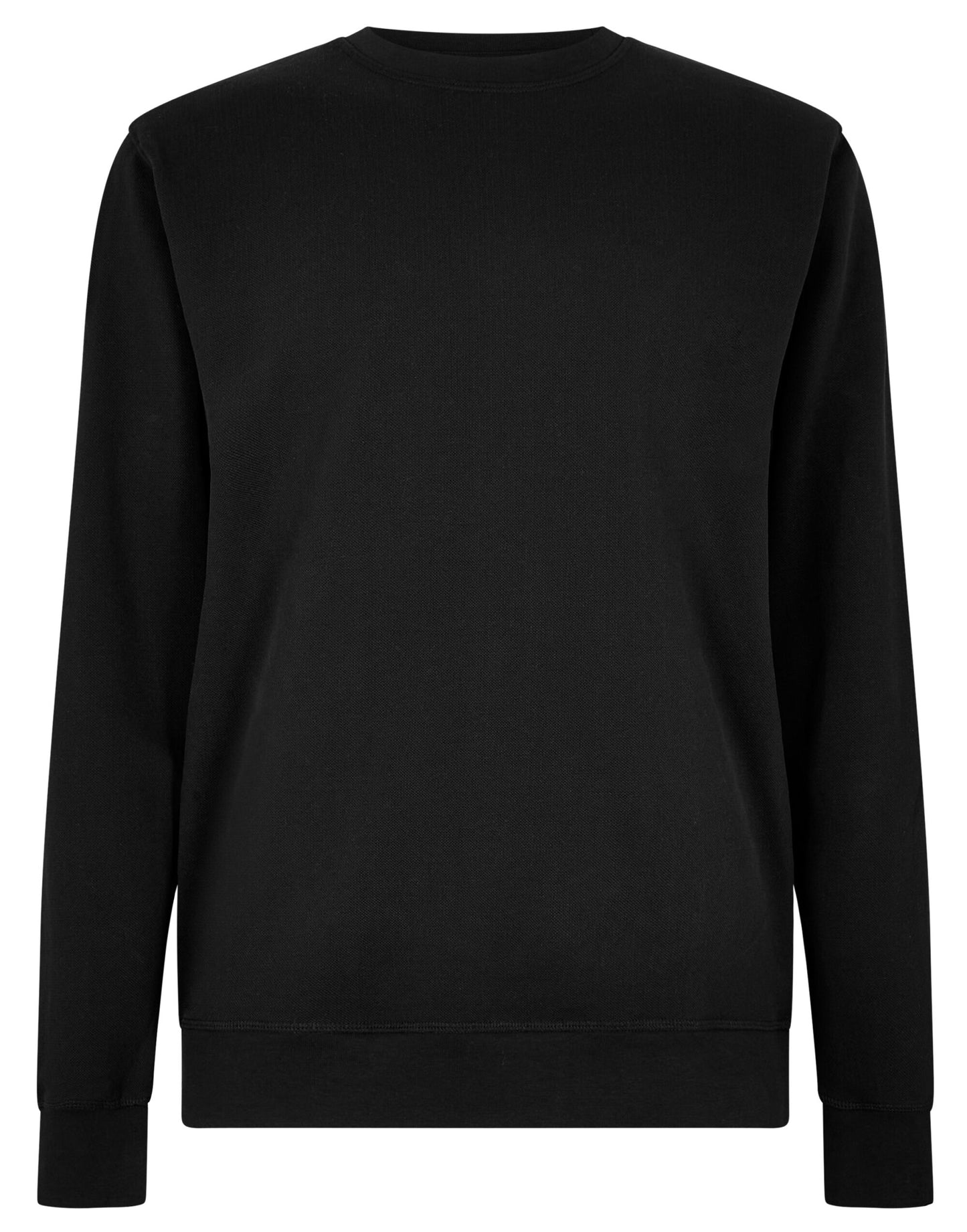 Regular Fit Pique Sweatshirt - Black