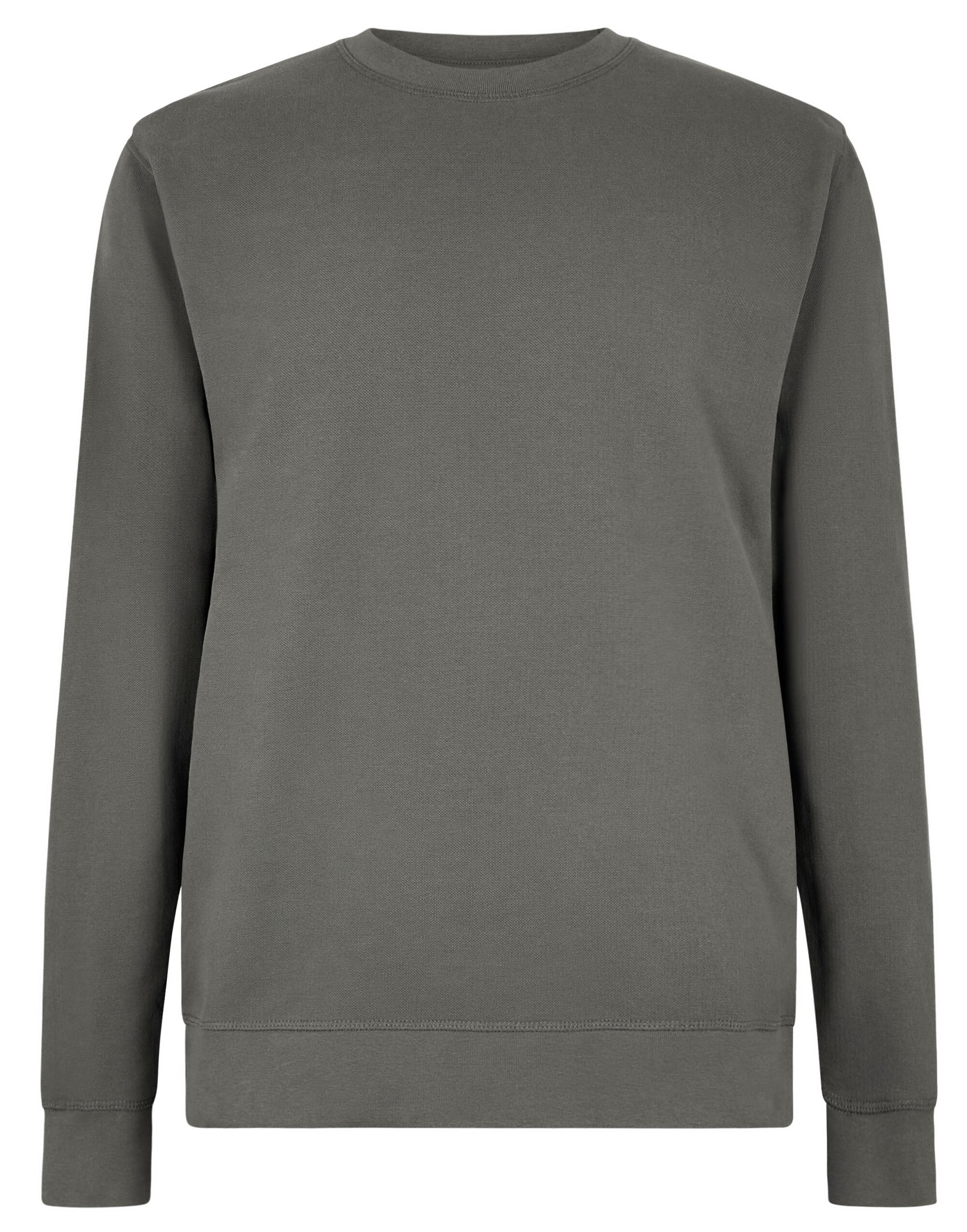 Regular Fit Pique Sweatshirt - Dark Grey