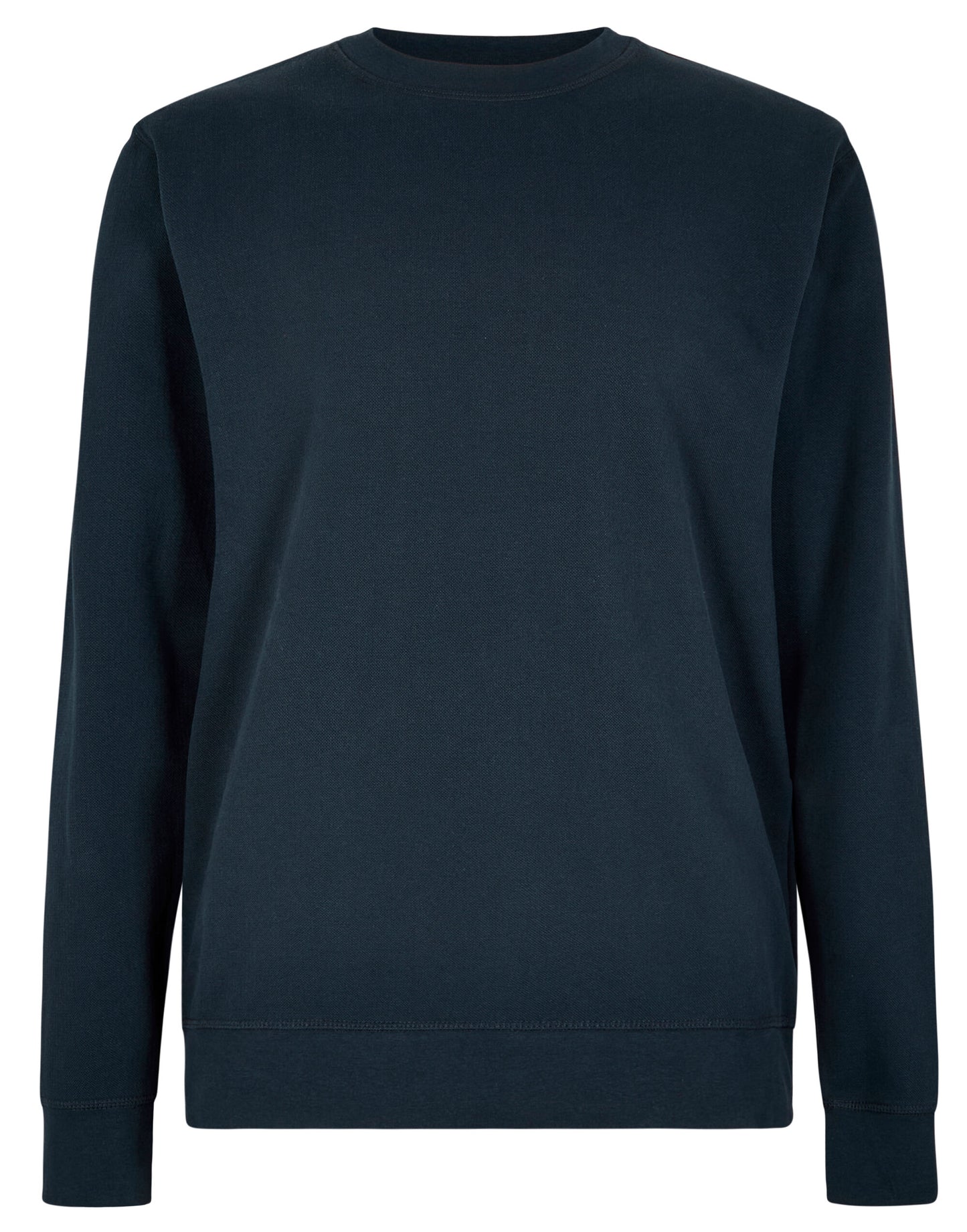 Regular Fit Pique Sweatshirt - Navy