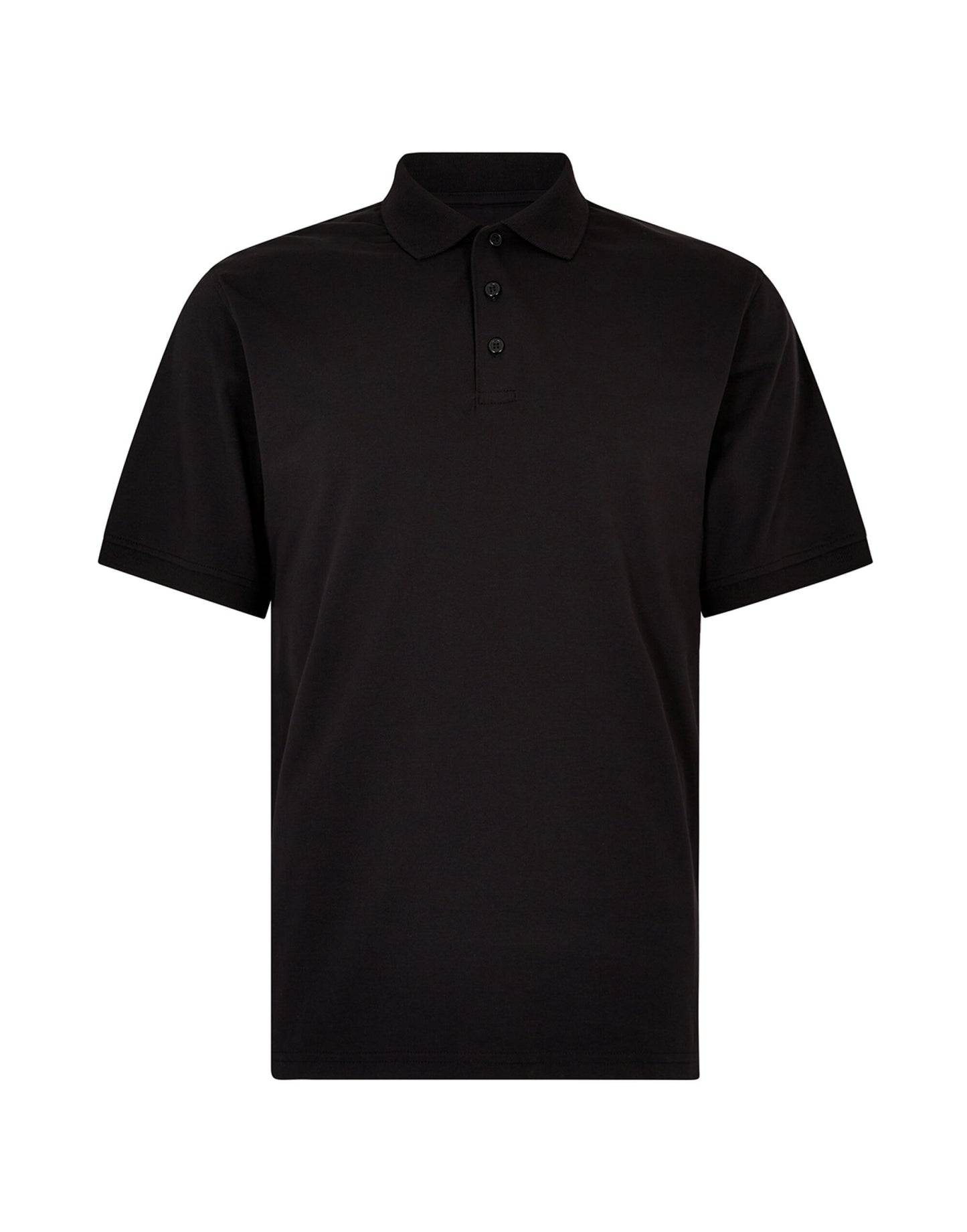 Regular Fit Superwash® 60° Jersey Polo - Black