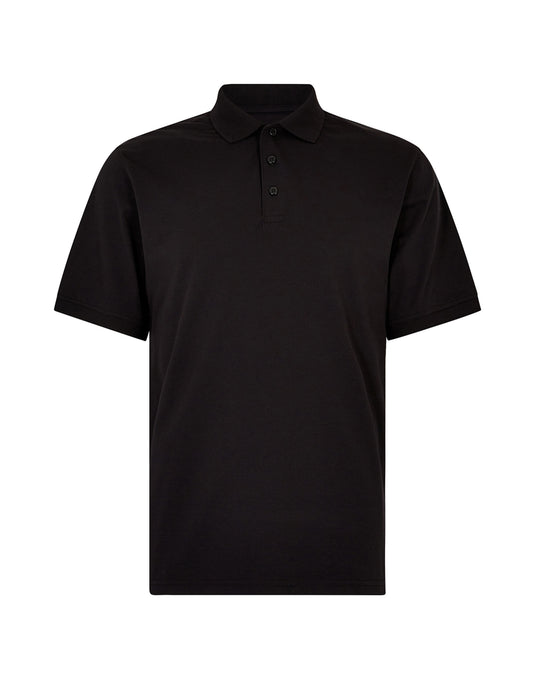 Regular Fit Superwash® 60° Jersey Polo - Black