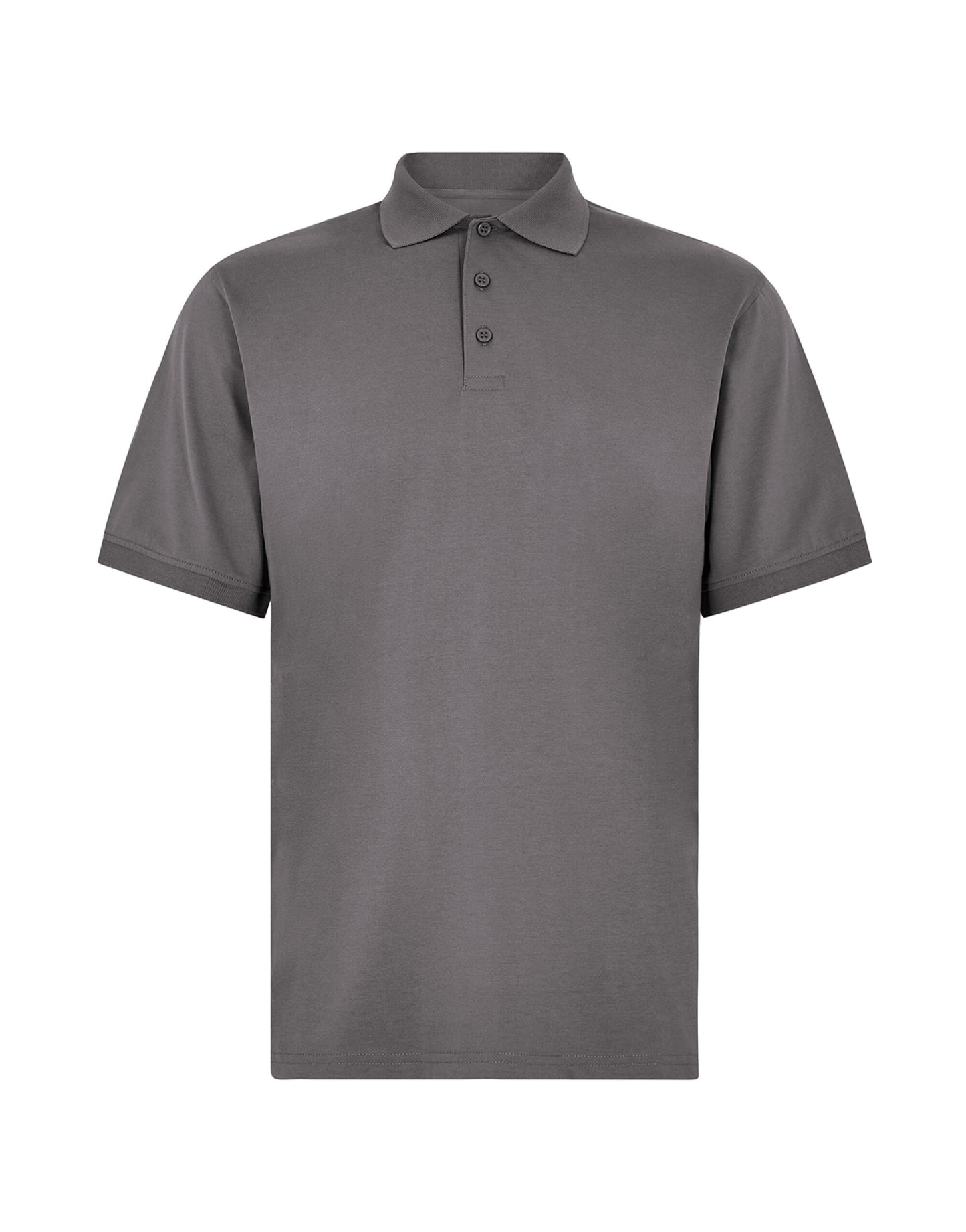 Regular Fit Superwash® 60° Jersey Polo - Charcoal Solid