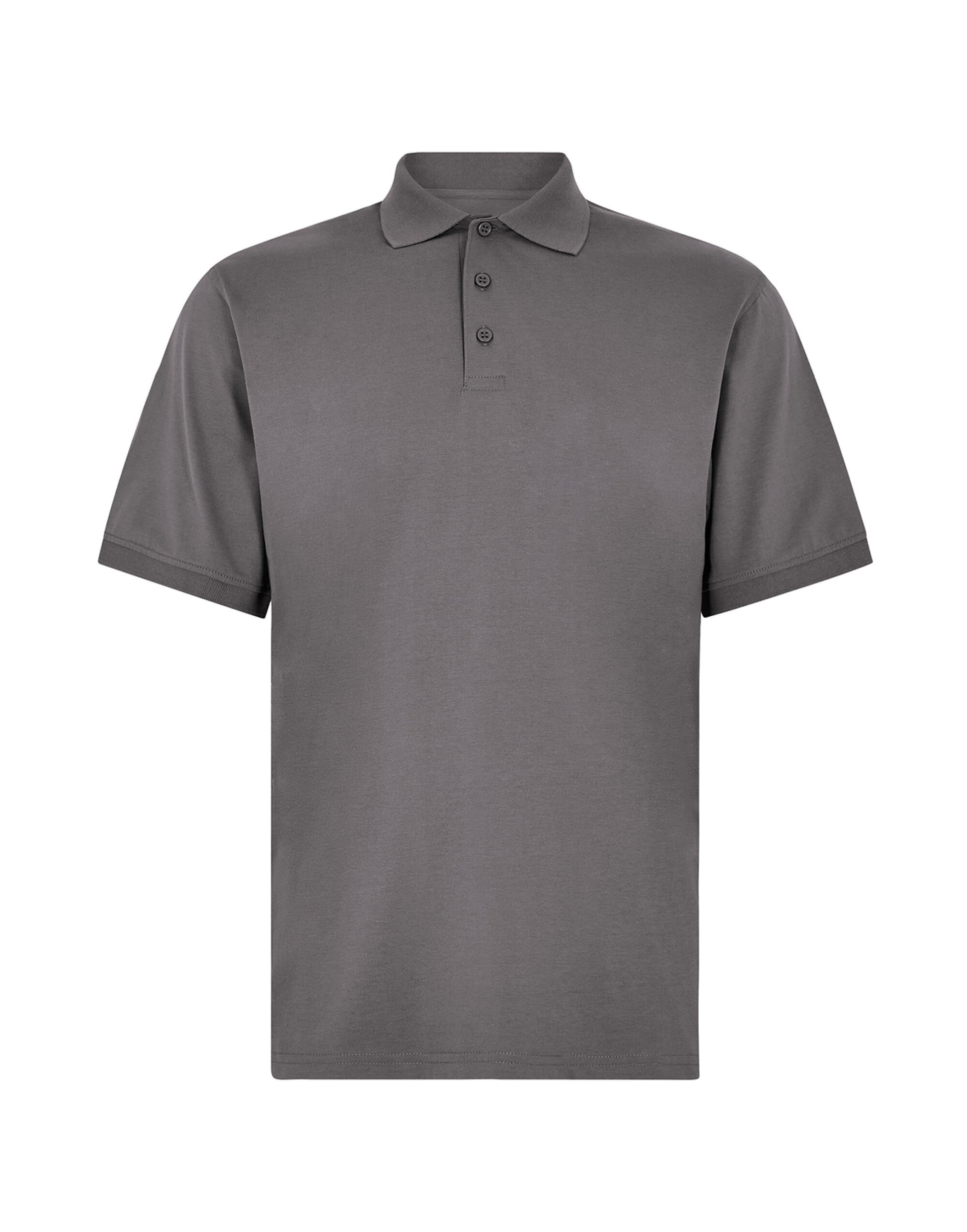 Regular Fit Superwash® 60° Jersey Polo - Charcoal Solid