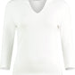 Womens Regular Fit Mandarin Collar Top - White