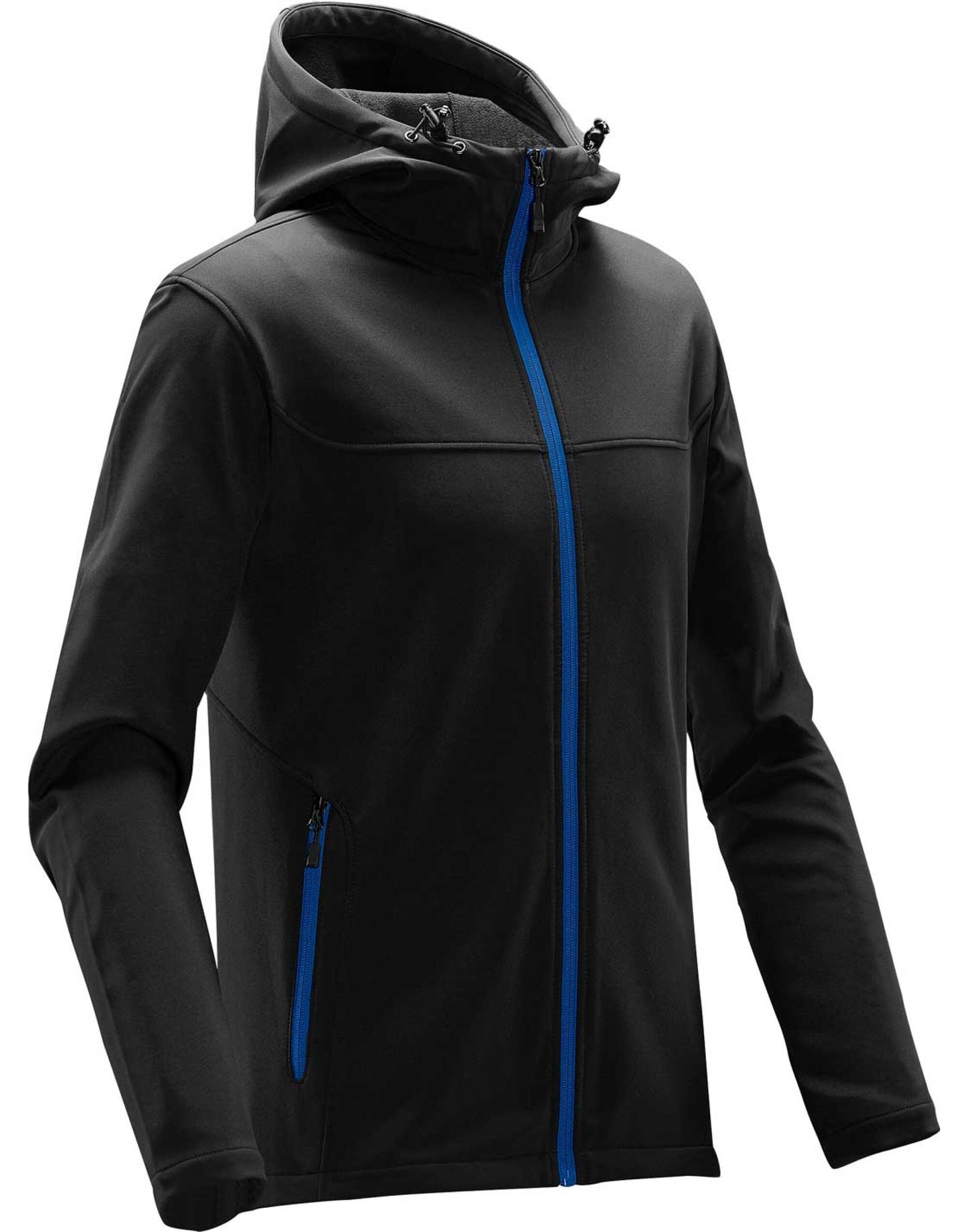 Men's Orbiter Softshell Hoody - Black/ Azure Blue