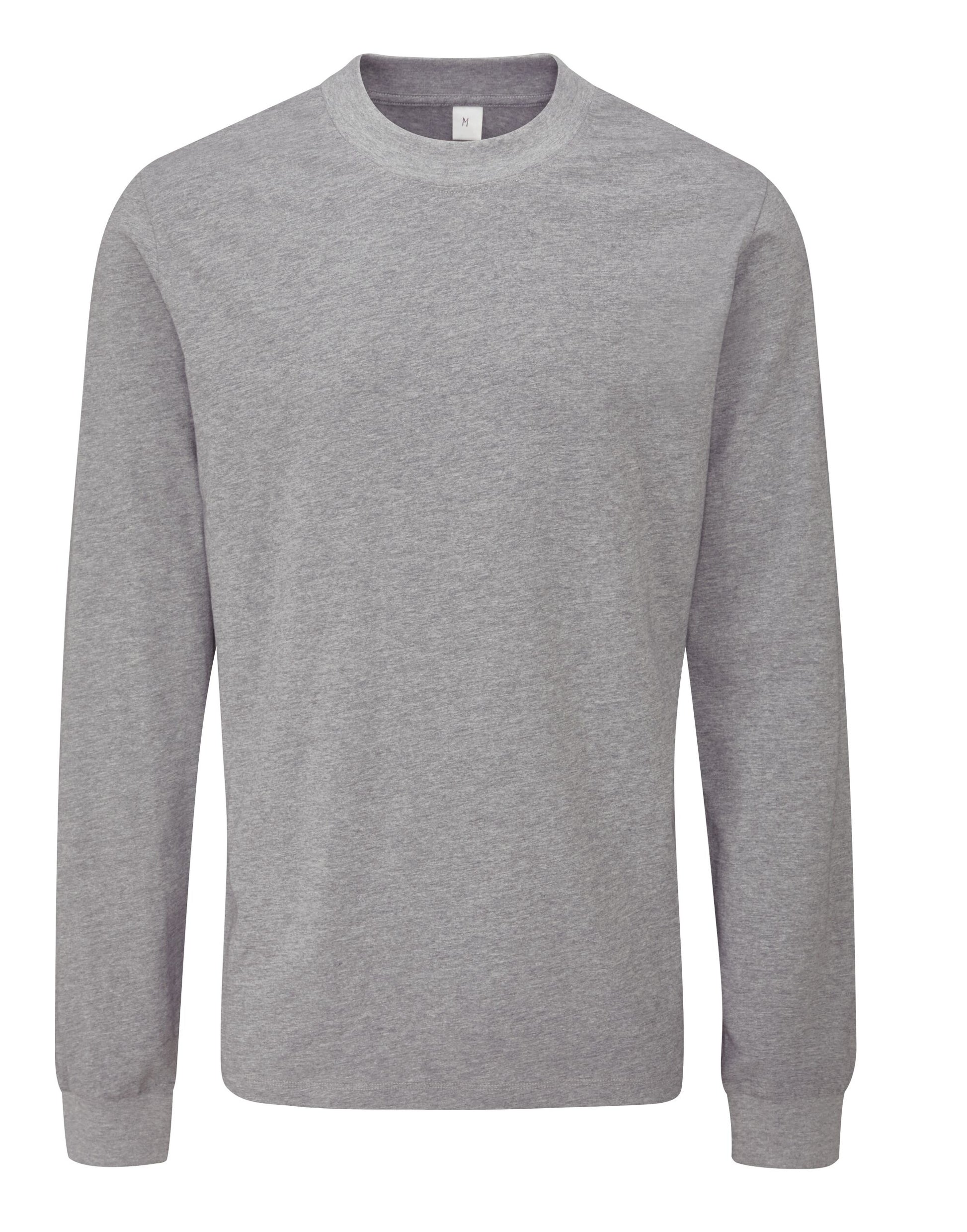 Unisex Essential Organic Long Sleeve T - Heather Grey Melange